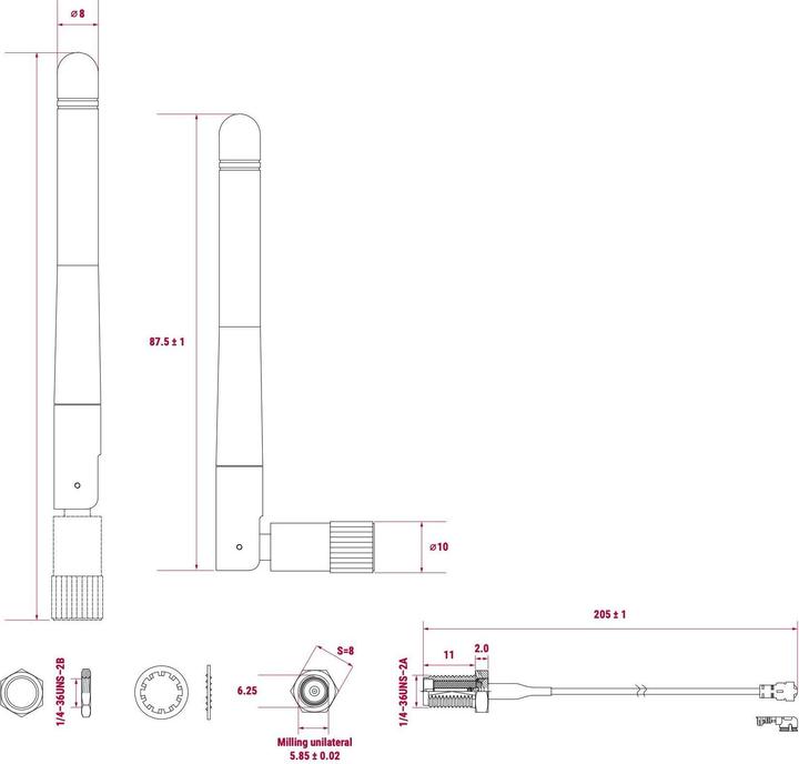 Actual product image Berrybase Antenna kit for Raspberry Pi Compute Module 4
