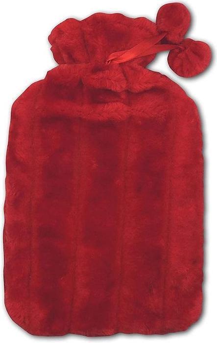 Actual product image Life Hot Water Bottle Fur Cover Red 1.8L (1.80 l, Bed flask with cover)