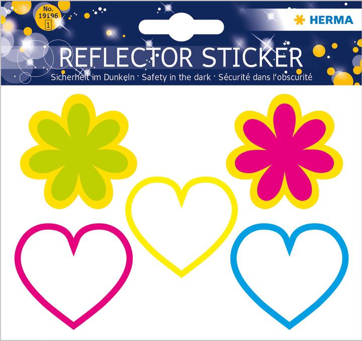 HERMA Reflektorsticker, Motiv Blumen und Herzen
