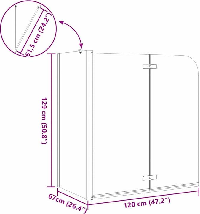 Image du produit vidaXL Duschwand