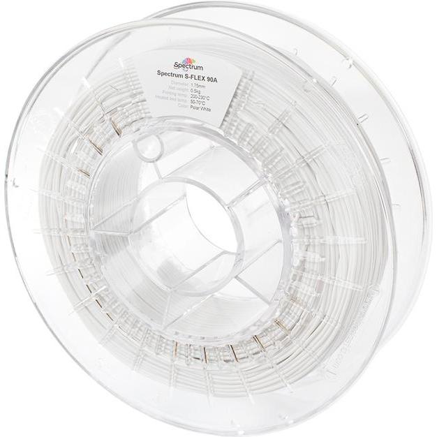Spectrum S-Flex (TPU, 1.75 mm, 500 g, Weiss), 3D Filament, Weiss