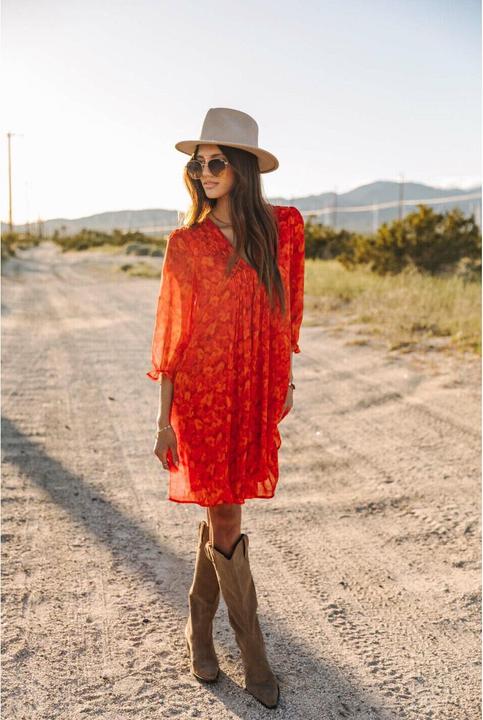 Actual product image Freeman T. Porter 's dress freean t porter juna blurred flowers (M)