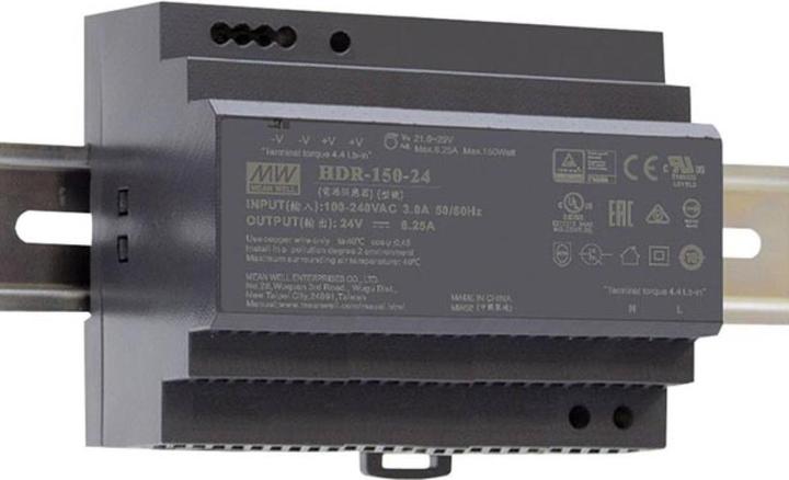MeanWell INDUSTRIELLES DIN-SCHIENEN-NETZTEIL - EINZELAUSGANG - 150 W - 24 V