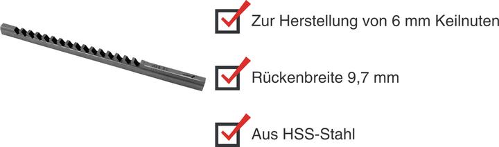 Image du produit Paulimot HSS-Räumnadel 6 mm