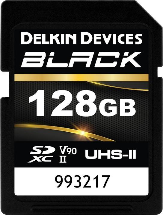 Produktbild Delkin BLACK UHS-II SDXC 128GB R:300MB/s W:250MB/s (128 GB, SDXC, U3, UHS-II)