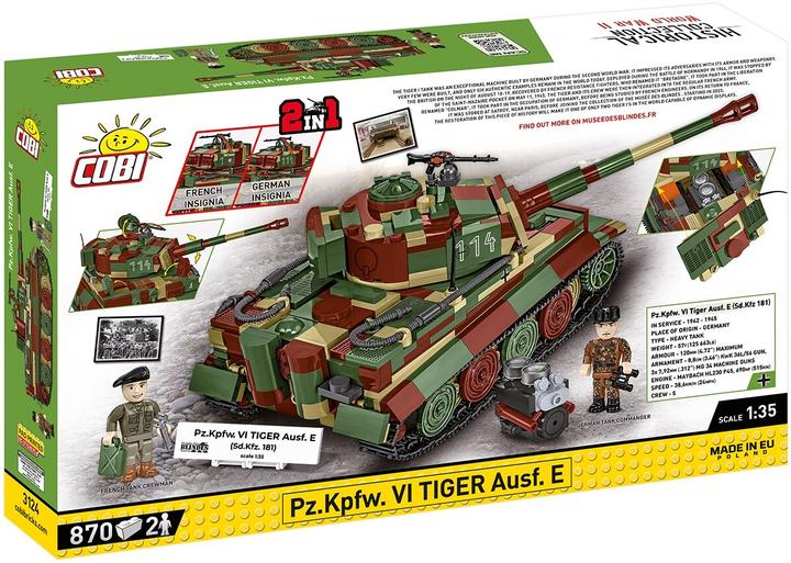 Cobi Historical Collection Pz.Kpfw. VI Tiger Ausf. E tank model