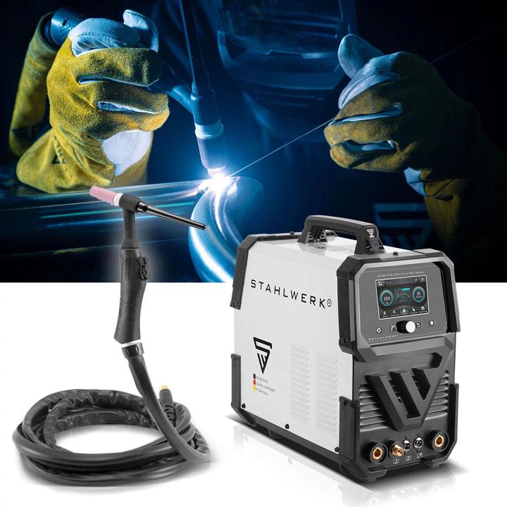 Produktbild Stahlwerk Schutzgas-Schweissgerät AC/DC WIG 200 Puls Pro Touch Vollausstattung