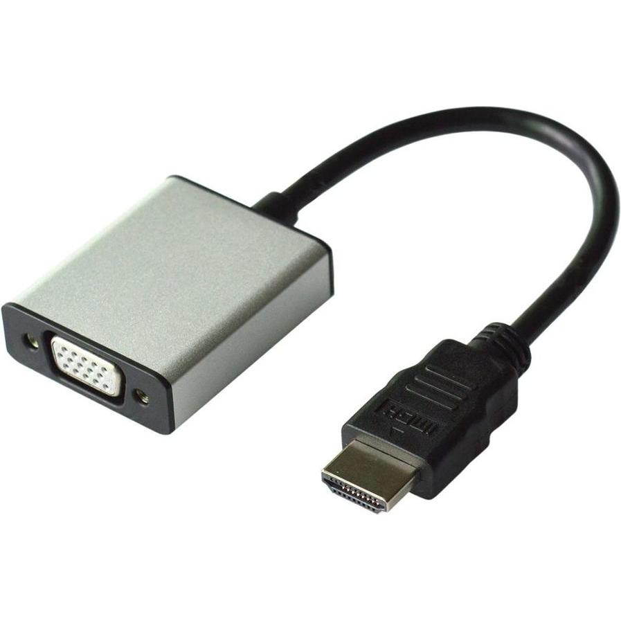 Roline 12.99.3119 (HDMI, VGA, 15 cm), Data + Video Adapter, Schwarz, Silber