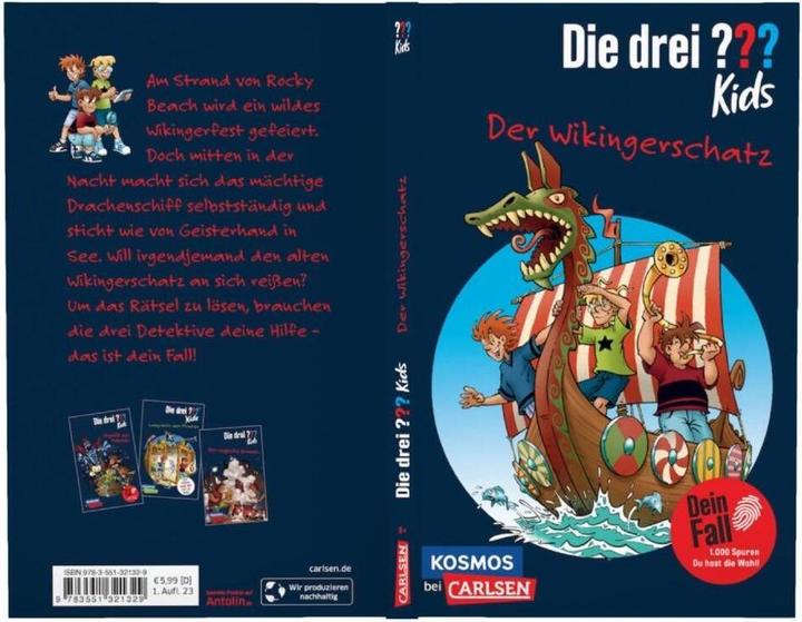 Produktbild Die drei DREI FRAGEZEICHEN kids - Der Wikingerschatz (Deutsch, Boris Pfeiffer, 2023)