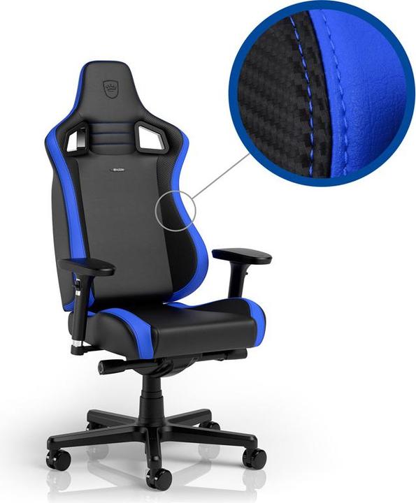 Image du produit noblechairs Chaise de jeu EPIC Compact - noir/carbone/bleu