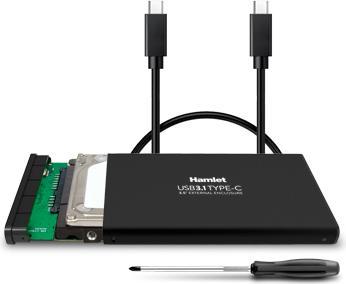 Immagine prodotto Hamlet Box esterno USB 3.1 Tyce-C per Hard Disk SATA 2,5 in alluminio (2.5")