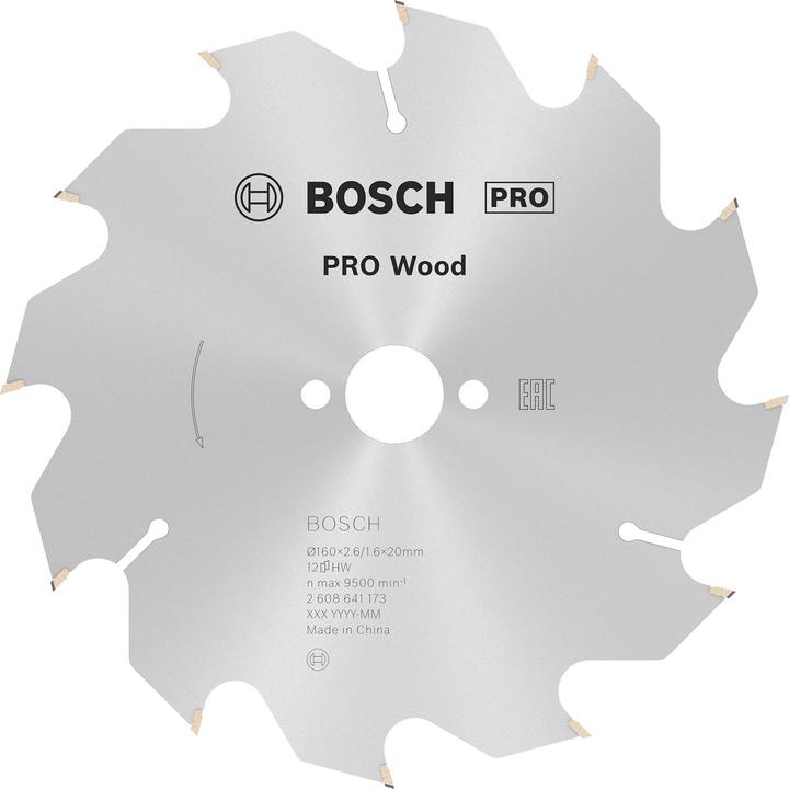 Actual product image Bosch Professional Zubehör PRO Wood circular saw blade, 160 x 2.6 x 20 mm