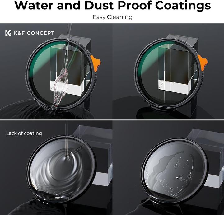 Produktbild K&F Concept 67MM Variable ND2-ND400 Lens Filter (1-9 Stops) 28 Multi-Layer Green Coatings HD Waterproof Scratch