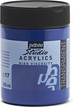 Actual product image Pebeo Studio Acrylics fine acrylic (Phthalocyanine blue, 500 ml)