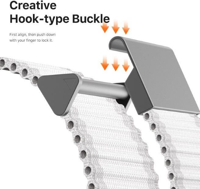 Actual product image Dux Ducis Apple Watch 44/45/46/49mm - nylon fabric replacement strap (44 mm, 45 mm, 42 mm, 49 mm, Nylon, Apple Watch SE, Apple Watch Series 6, Apple Watch Series 5, Apple Watch Series 8, Apple Watch Series 3, Apple Watch Series 4, Apple Watch Series 9, Apple Watch Ultra 2, Apple Watch SE (2022/2023), Apple Watch Series 10, Apple Watch Series 7, Apple Watch Ultra)