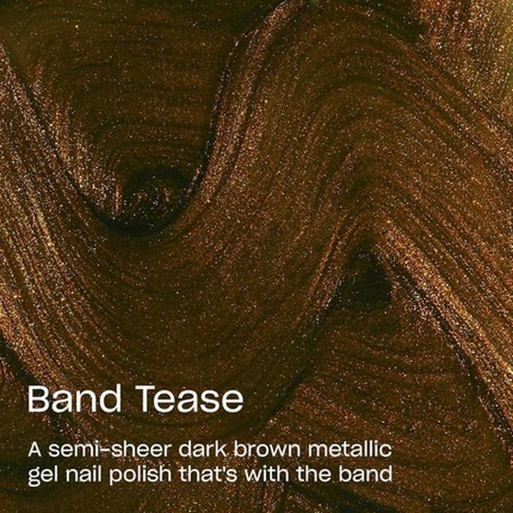Image du produit OPI Gelcolor Band Tease Semi-Sheer Dark Gold Brown Metallic UV Cure Gel Nail (Or foncé Marron métallique, Vernis semi-permanent)