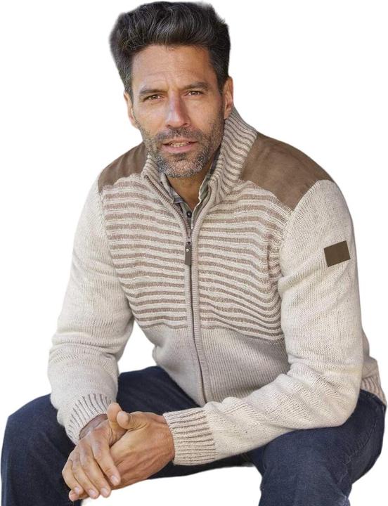 Produktbild Atlas For Men Jacke aus gestricktem Wildlederimitat mit Schulterpolstern (XXL)