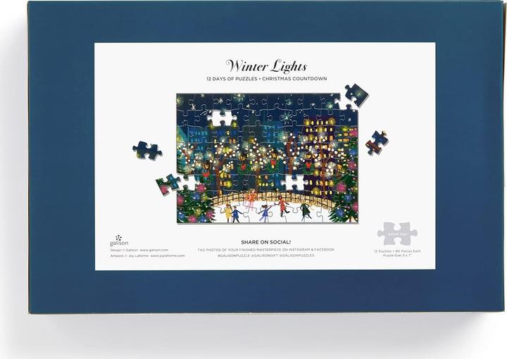 Produktbild Abrams & Chronicle Joy Laforme Winter Lights 12 Days of Puzzles Holiday Countdown