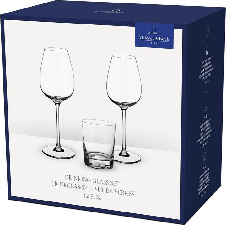 Immagine prodotto Villeroy & Boch Weingläser-Set Purismo Glas Set 0.21 l / 0.12 l / 0.21 l (21 cl, 12 Occhiali)
