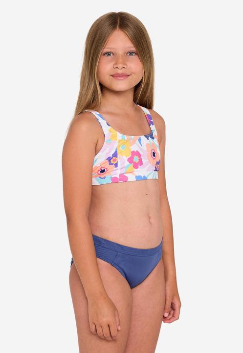 Immagine prodotto Olaian Bikini-Oberteil Mädchen Bustier geblümt verstellbar 500 Nora weiss (140)