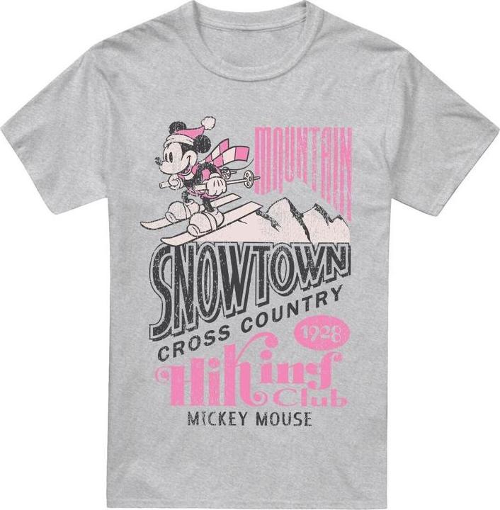 Actual product image Disney Mens Snowtown Ski Mickey Mouse T-Shirt (M)