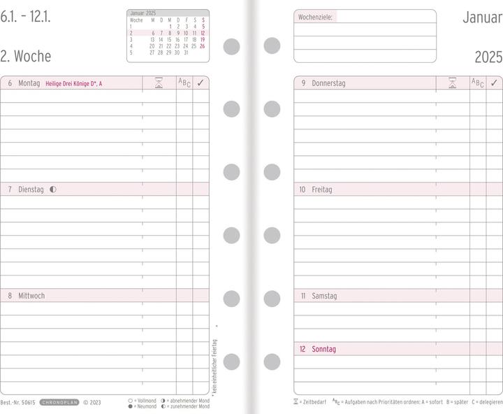 Immagine prodotto Chronoplan Programma settimanale (1 settimana / 2 pagine)