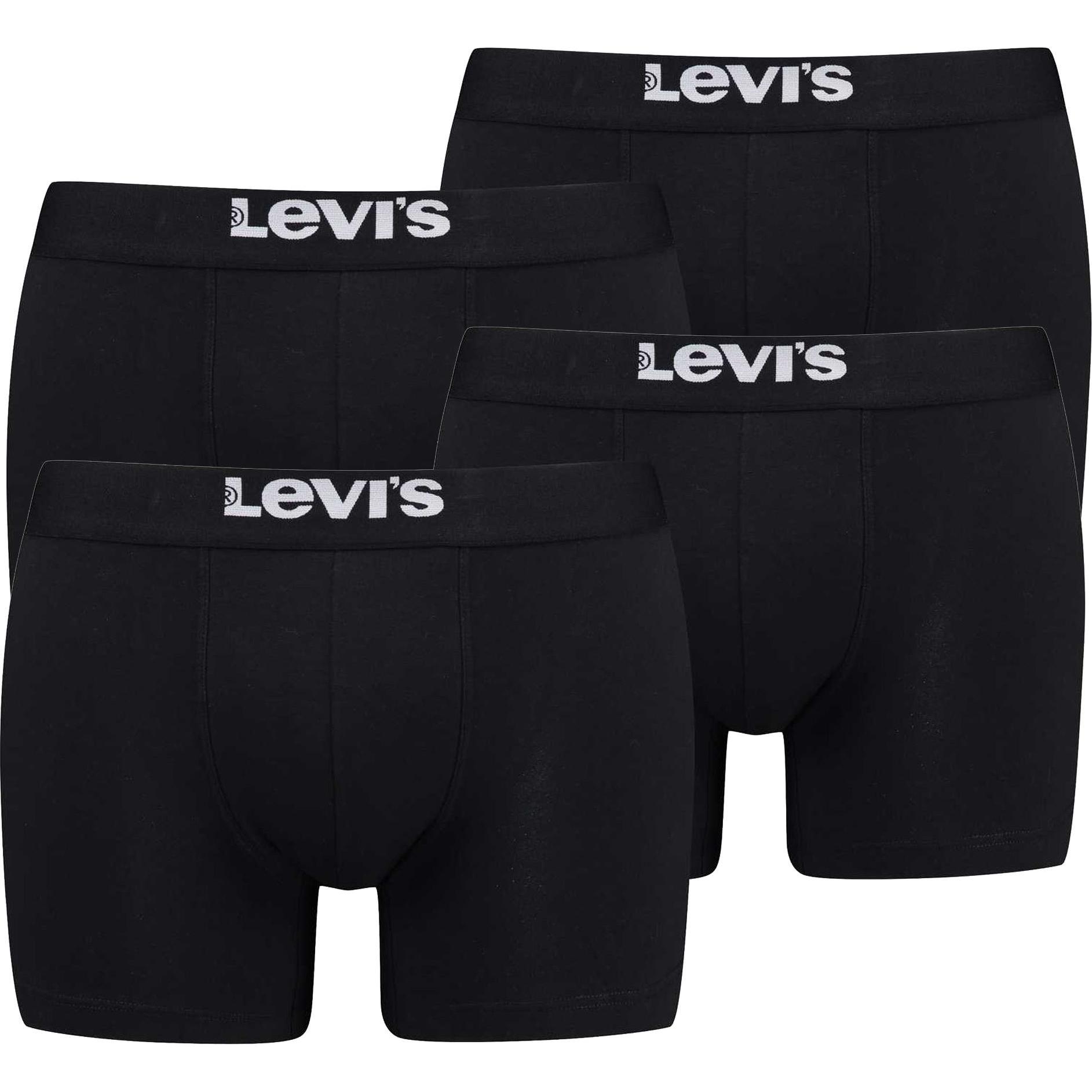 Levis, Herren, Unterhosen, Boxershort Casual, Schwarz, (S, 4er Pack)