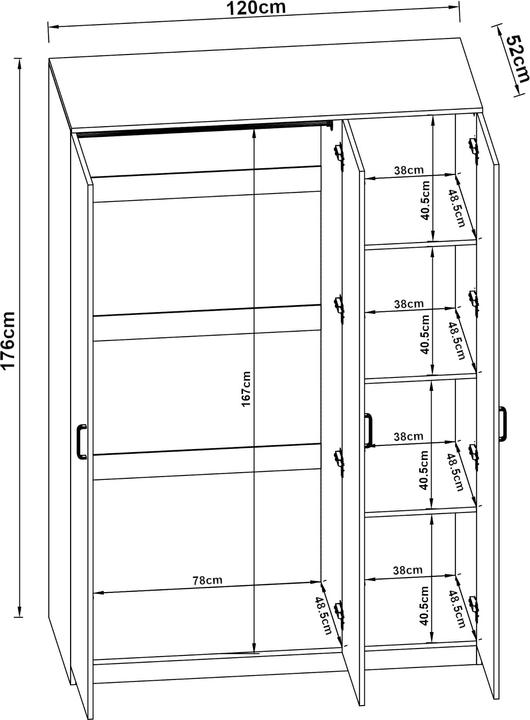 Produktbild En.Casa Bodolz (120 x 52 x 176 cm)