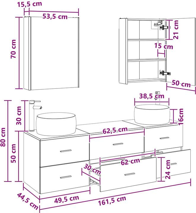 Produktbild vidaXL Badezimmer Set