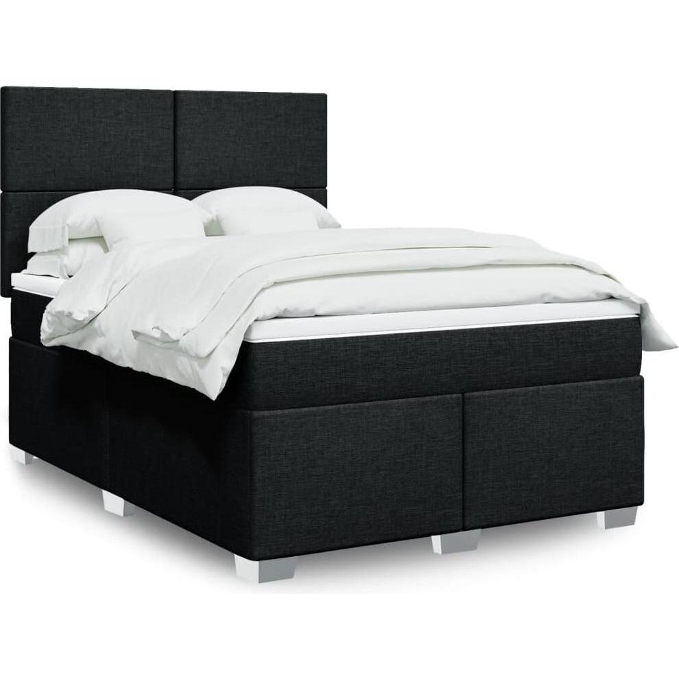 VidaXL, Bett, Bo x springbett mit Matratze 140 x 190 cm Stoff (140 x 190 cm)