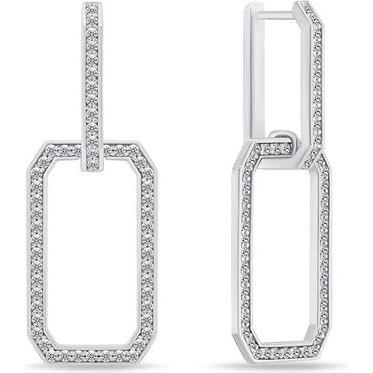 Brilio, Ohrringe, Silver - Elegant silver earrings with zircons EA789W