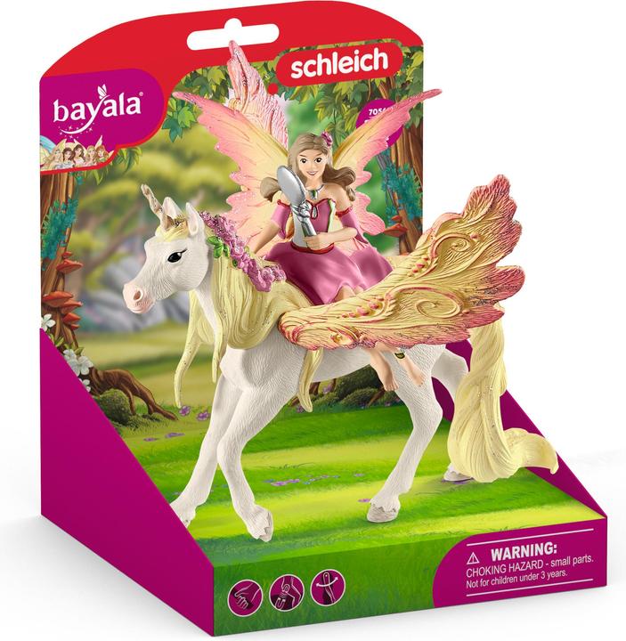 Actual product image Schleich Feya with Pegasus Unicorn