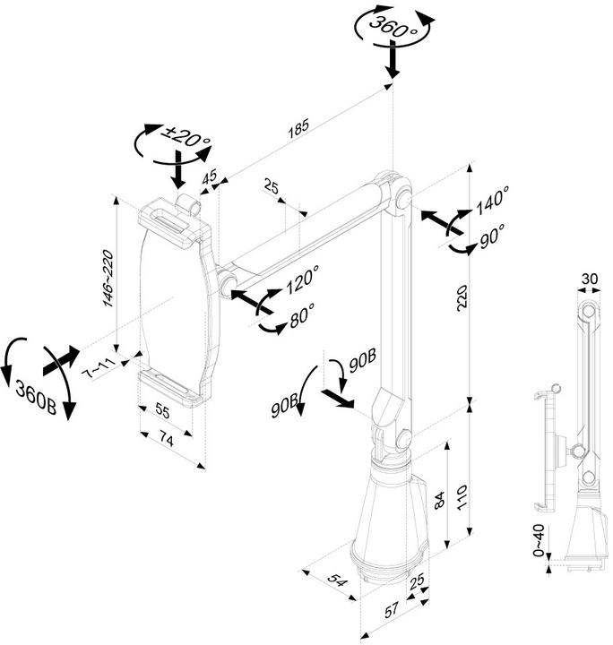 Produktbild Neomounts TABLET-D100SILVER