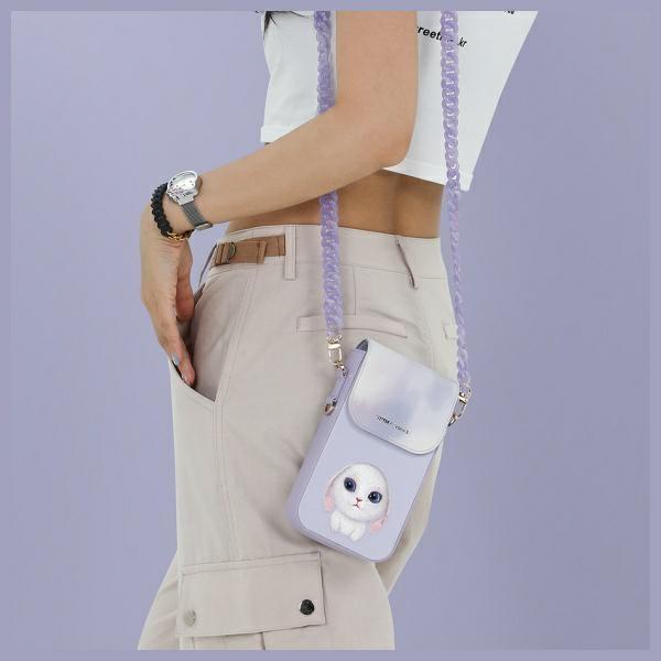 Actual product image iLike Nimmy phone bag purple Big Eyed Pet 2.0 Rabbit