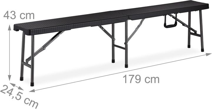 Image du produit Relaxdays Banc pliable, lot de 2