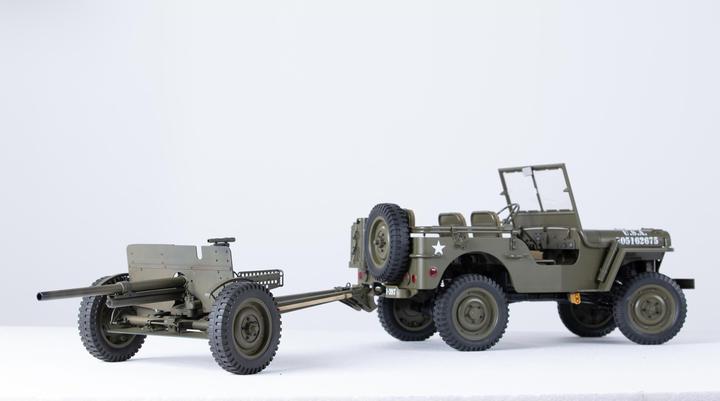 Actual product image RocHobby Trailer Anti-tank gun M3 1:6 (RTR Ready-to-Run)