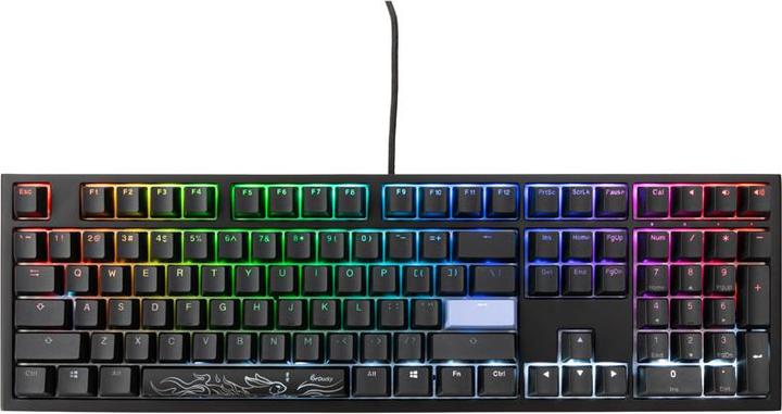 Actual product image Ducky Shine 7 PBT Gaming Keyboard, MX-Black, RGB LED - blackout (US) (US, Cable)