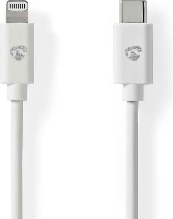 Immagine prodotto Nedis Set di 3 cavi di ricarica per iPhone, cavo Lightning, USB-C, certificato MFi, 2 m, bianco (2 m, USB 2.0, 18 W)