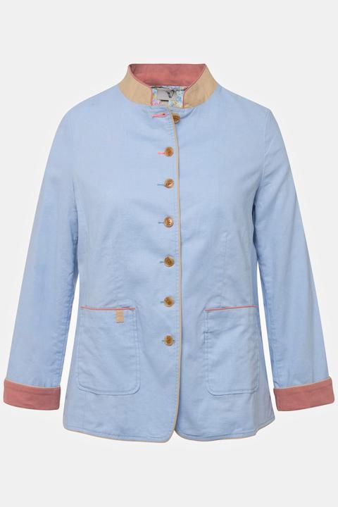 Actual product image Ulla Popken Linen Mix Trim Jacket (52)