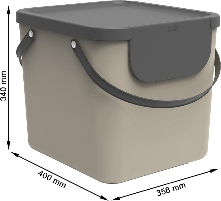Immagine prodotto Rotho Albula 40 l contenitore per la raccolta differenziata, grigio (40 l)