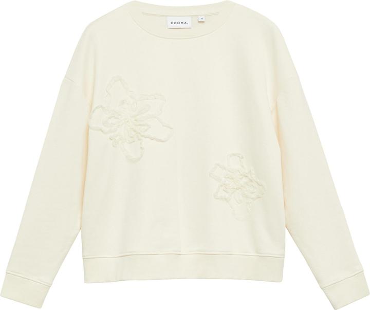 Produktbild Comma Sweatshirt Besticktes Sweatshirt mit geknitterten Blumenapplikationen (32)