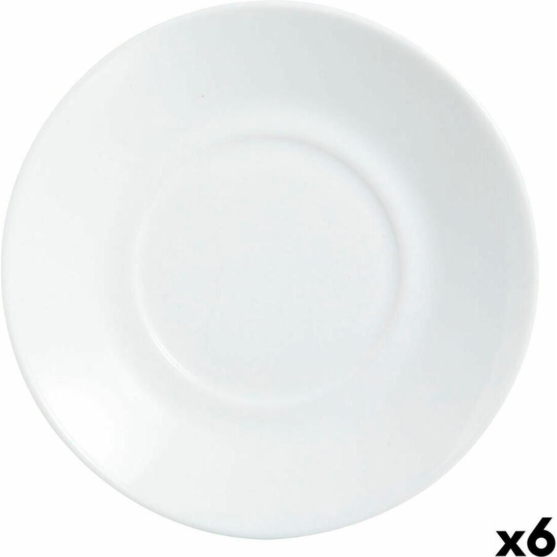 Luminarc Teller Apilable Glas Ø 14 cm (6 Stück) (Pack 6x), Piatti, Bianco