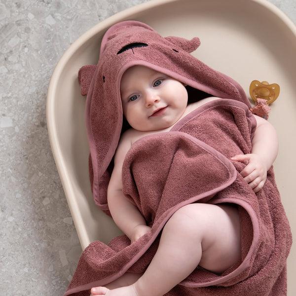 Actual product image Sebra Hooded towel, Milo, blossom pink