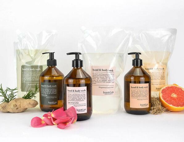 Produktbild Jean & Len Rosemary und Ginger (Flüssigseife, Handseife Nachfüllpackung, 1500 ml)