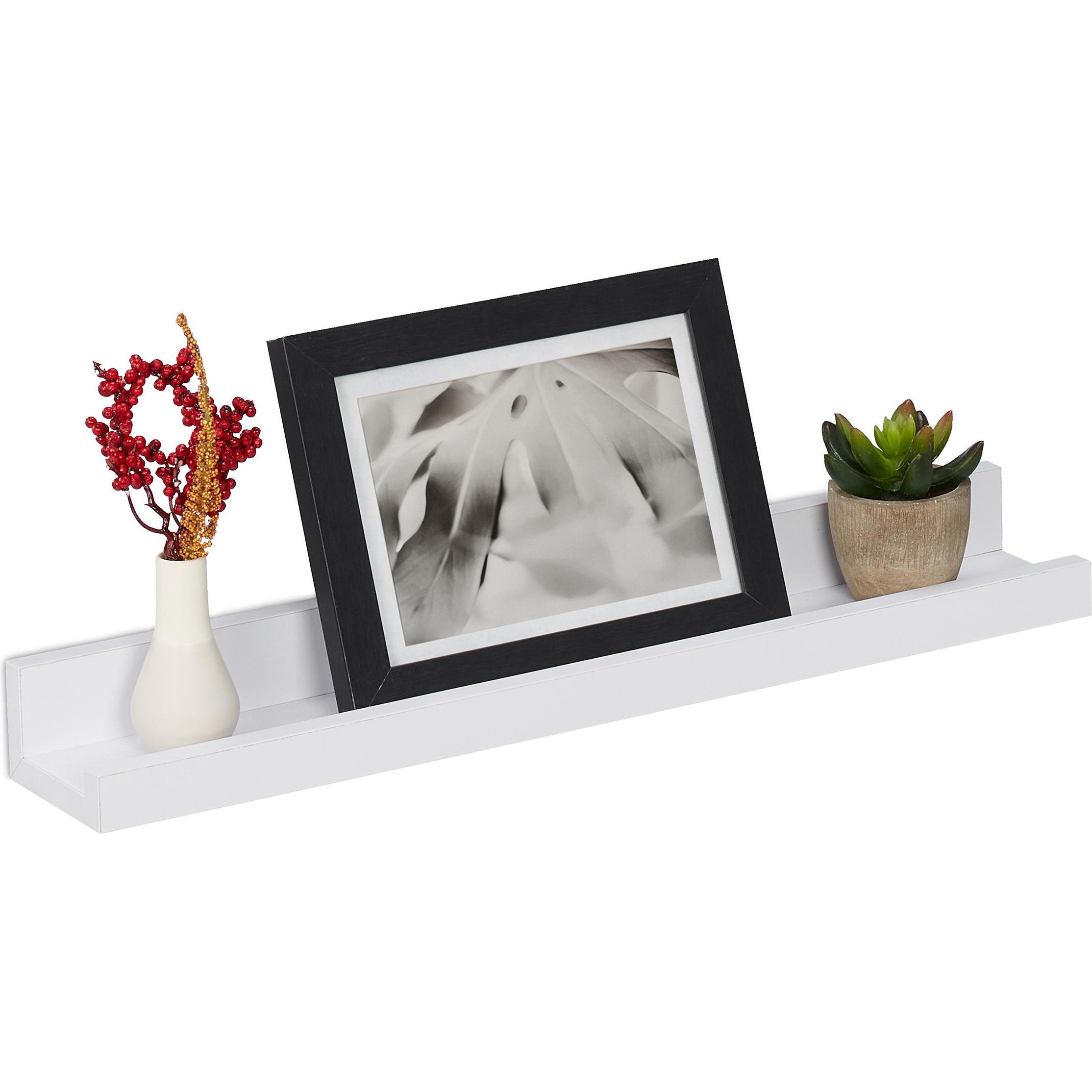 Relaxdays, Regal, Bilderleiste (48 x 8 x 5 cm)