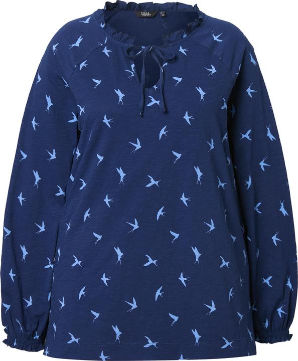 Actual product image Ulla Popken Swallow Print Long Sleeve Tee (54)