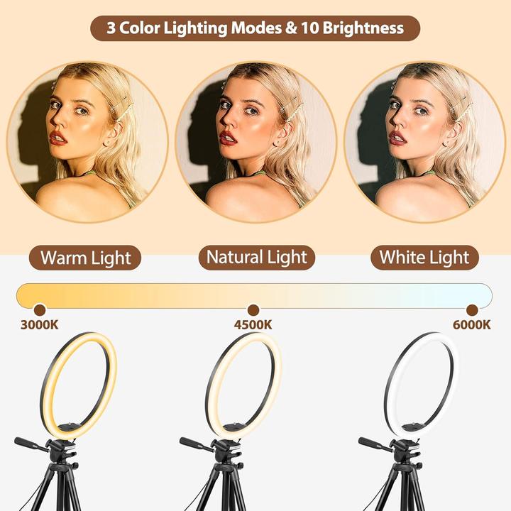 Produktbild Aureday Ringlicht mit Stativ (Ringlicht)
