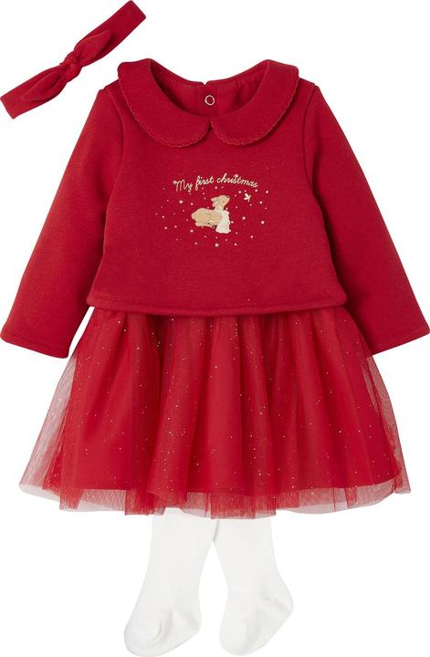 Produktbild Vertbaudet Weihnachtliches Baby-Set: Kleid, Haarband & Strumpfhose (80)