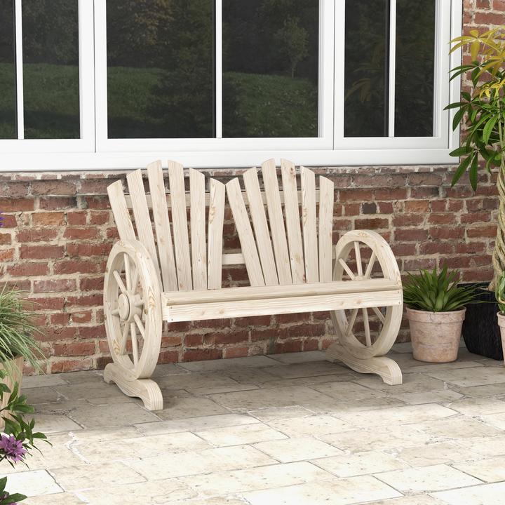 Immagine prodotto Outsunny Panchina da giardino con design a ruota di carro
