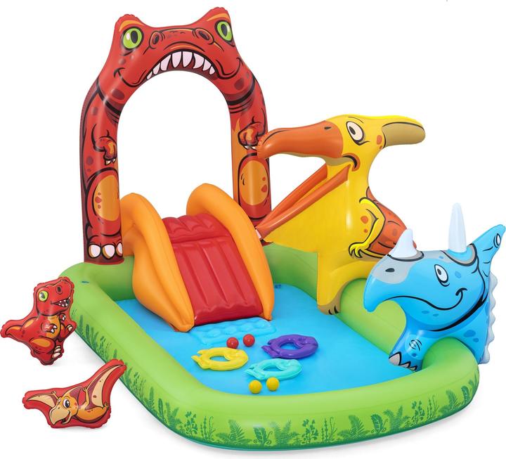 Actual product image Bestway Jurassic Splash™ Kids Inflatable Water Play Center and Pool 2.41 m x 1.40 m x 1.37 m